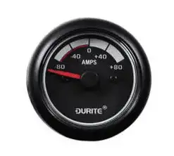 12/24V LED Illuminated Marine Ammeter - 52mm 80-0-80A-0-525-01