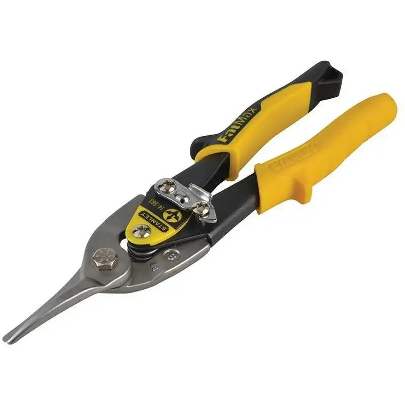 Stanley® Hand Tools Yellow Aviation Snips & Holster Straight Cut 250mm (10in)