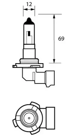9006 12V 51W HB4 RT/ANG HALOGEN-8-090-06