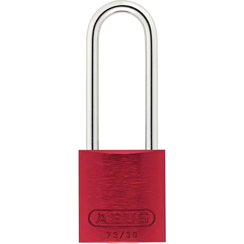 Abus Keyed Padlock, Aluminium, Red, 32mm Width, Weatherproof