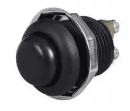 Black Momentary On Push Switch - 12.5A at 12V-0-485-00