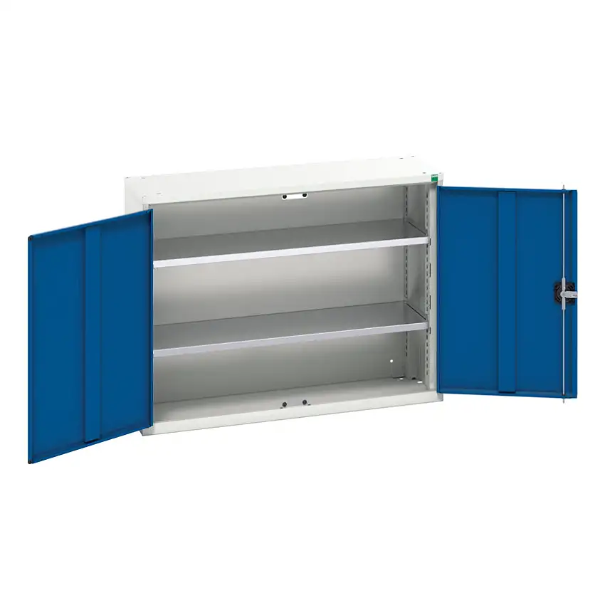 bott Verso Wall Cabinet, 2 Doors,Blue/Grey, 800 x 1050 x 350mm