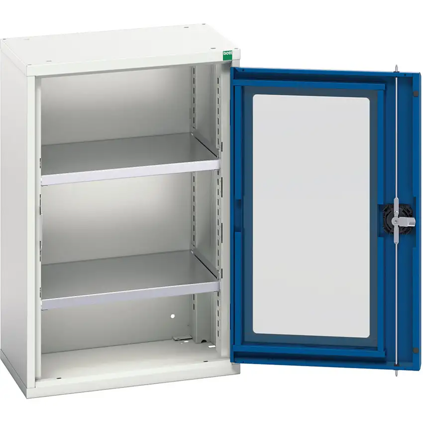 bott Verso Storage Cabinet, Single Clearview Door, Blue, 800 x 525 x 350mm