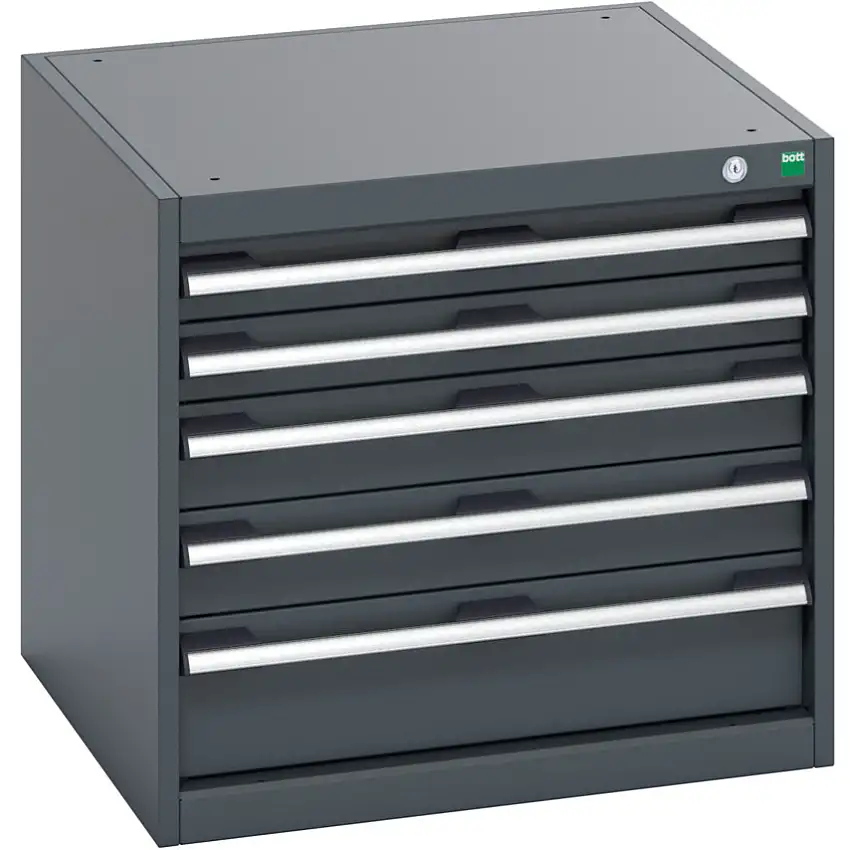 bott 40019152.77V CABINET 5 DRAWERS 75KG UDL PER DRAWER SHELF DARK GREY