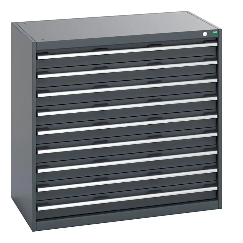 bott 40021035.77V CABINET 9 DRAWERS 75KG UDL PER DRAWER SHELF DARK GREY