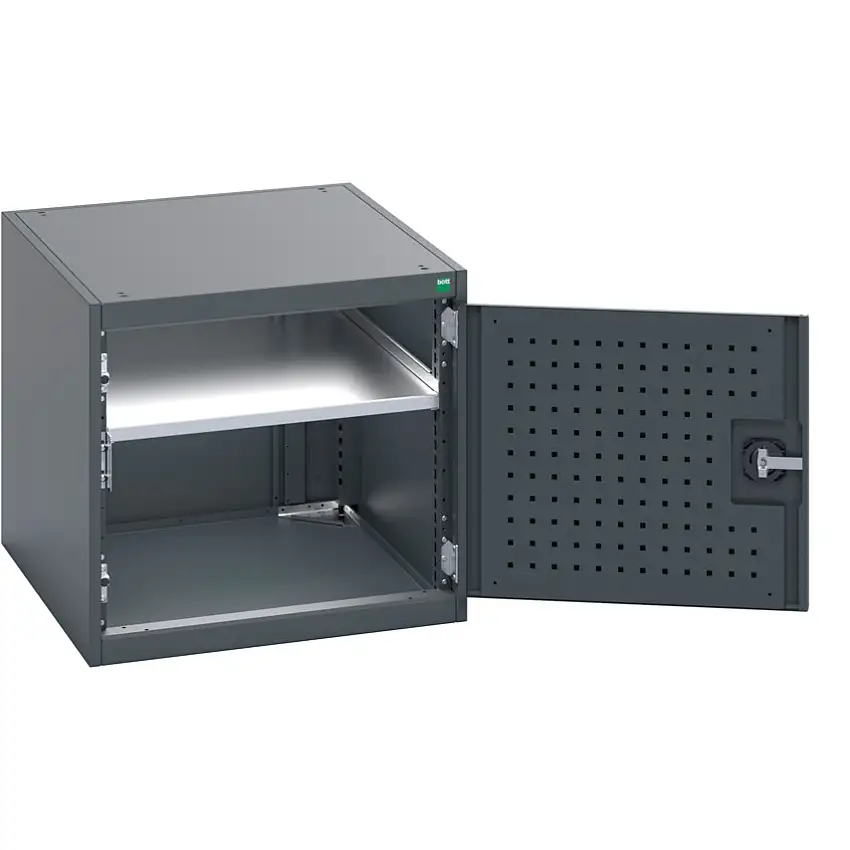 bott 40027098.77V CABINET PERFO DOOR 75KG UDL DRAWER SHELF DARK GREY