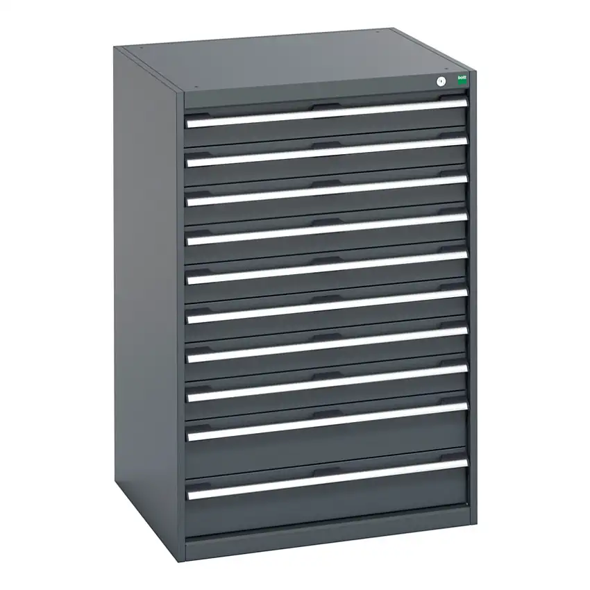 bott 40028037.77V CABINET 10 DRAWERS 75KG UDL DRAWER SHELF DARK GREY
