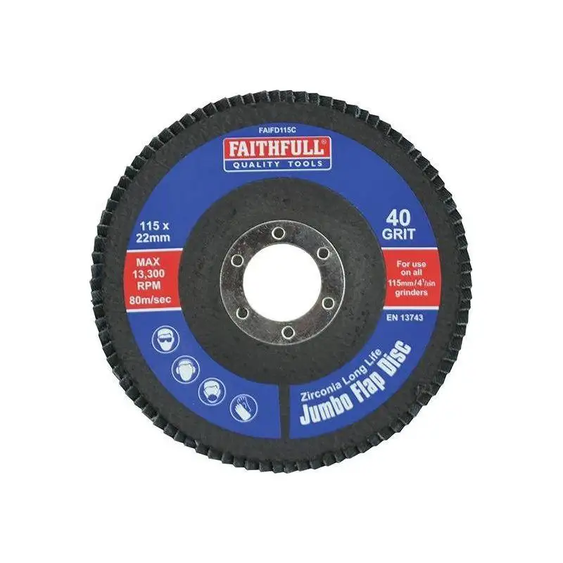 Faithfull Abrasive Jumbo Flap Disc 115mm Coarse