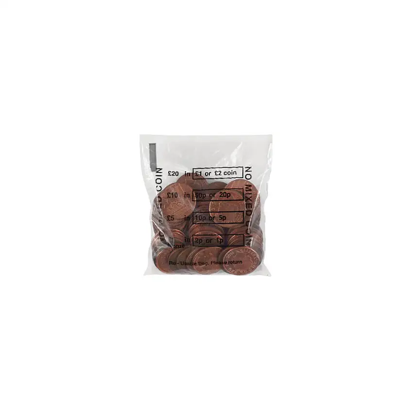 (Unbranded) Sterling Coin Bags, Pack of 5000