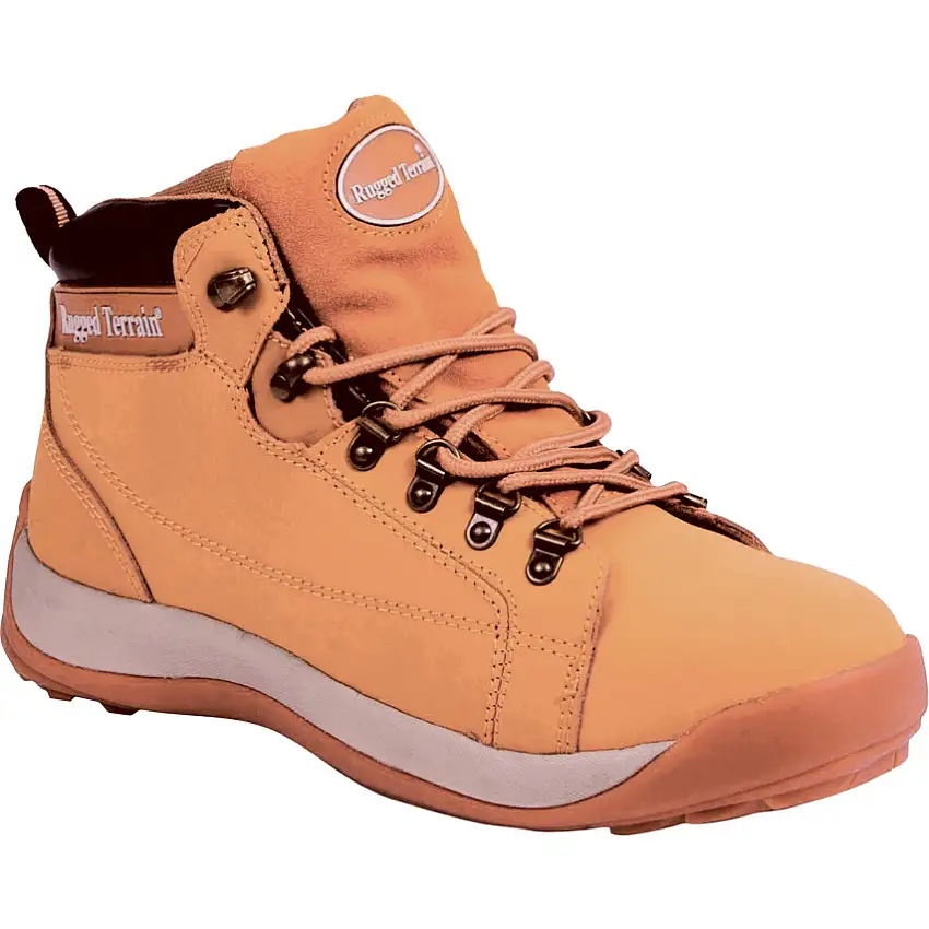 (Unbranded) Unisex Metal Safety Boots, Size 9, Tan, Leather Upper, Steel Toe Cap, SBP, EN ISO 20345:2011