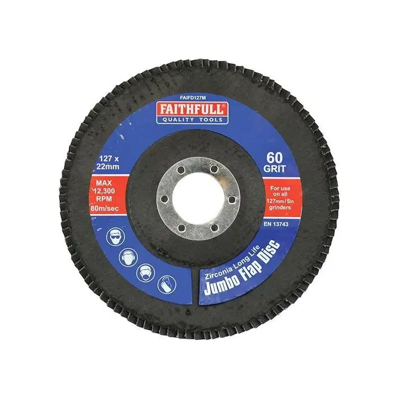Faithfull Abrasive Jumbo Flap Disc 127mm Medium