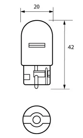 DURITE 380W 12V 21/5W W3x16Q 20mm CAPLESS-8-003-80W