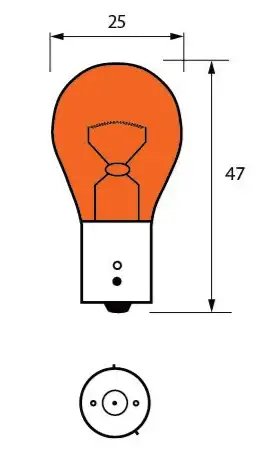 DURITE  581 12V 21W BAU15S AMBER   8-005-81