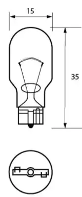 DURITE 921B 12V 16W W2.1x9. 5D 35mm  8-009-21B