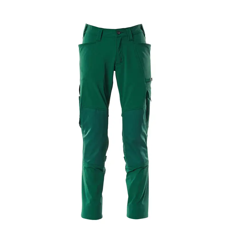 Mascot ACCELERATE, Work Trousers, Men, Green, Elastolefin/Polyester, Waist 30.5", Long