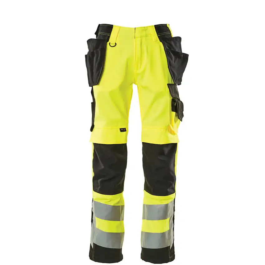 Mascot WIGAN TROUSERS WITH HOLSTER POCKETS HI-VIS YELLOW/BLACK (L35W38.5)