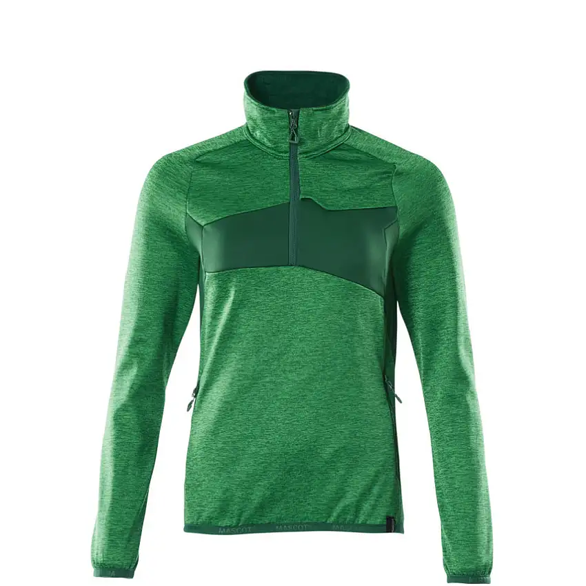 Mascot ACCELERATE FLEECE JUMPER WITH HALF ZIP GRASSGREEN/GREEN (XS)