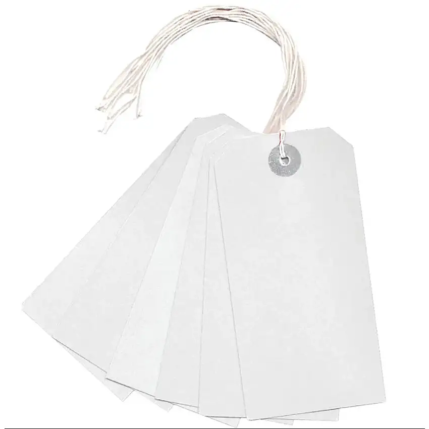 Qconnect 5mscl - White Strung Tag - 120x60 mm (Pack of 1000)