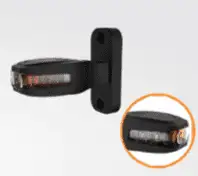 Red/White/Amber Universal LED Short Outline Marker Lamp - 12/24V-0-172-71