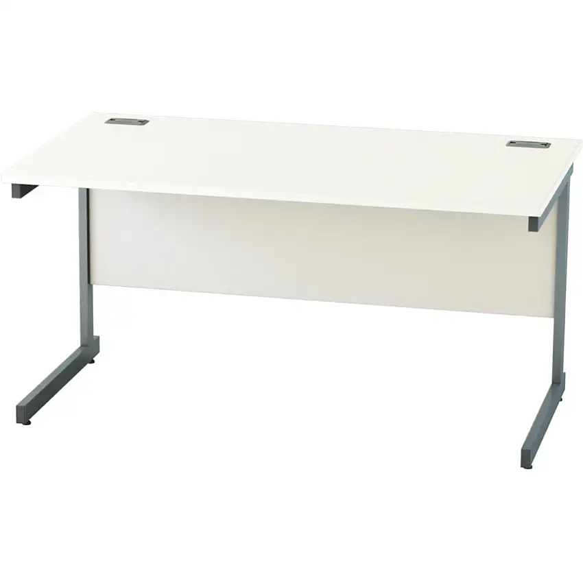 Lee & Plumpton 1400mm Rectangular Cantilever Desk Grey/White