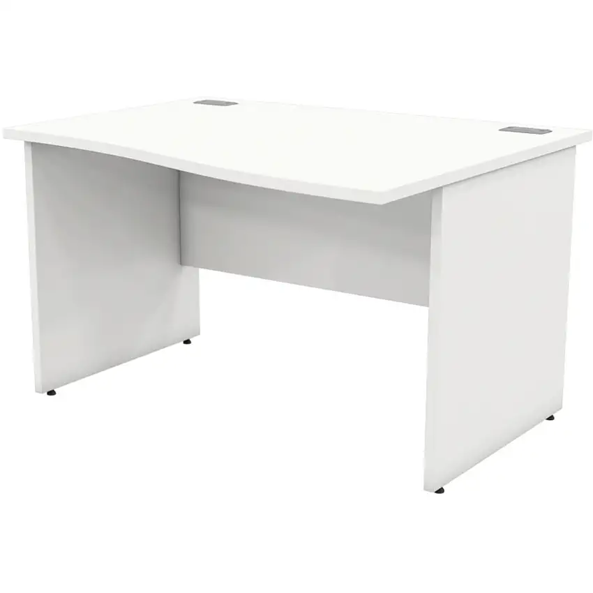 Lee & Plumpton 1200mm Wave Right Hand Panel End Desk White