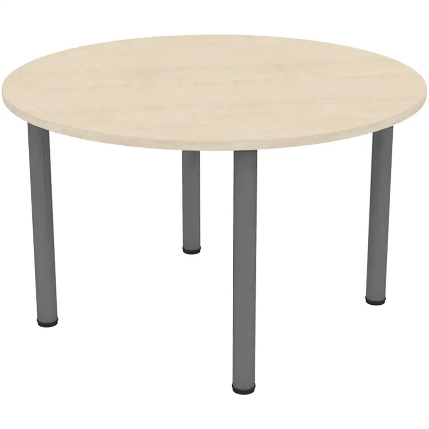 Lee & Plumpton Round Table 1000mm Iron Grey/Maple