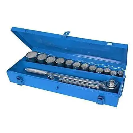 15PCE 3/4" DRIVE METRIC SOCKET SET + STEEL CARRY CASE 652142