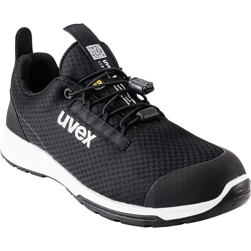 uvex uvex 1 Unisex Safety Trainers, Size 3.5, Black, ESD, Textile Upper, Composite Toe Cap, S1P, EN ISO 20345:2011