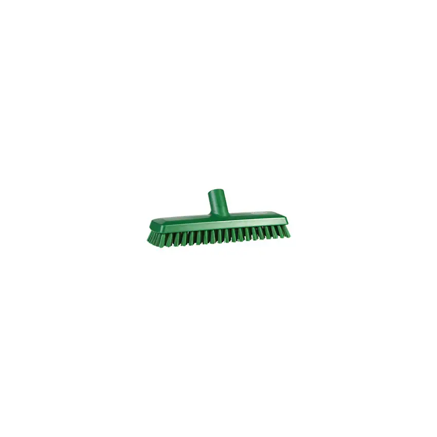 Vikan DECK SCRUB WATERFED 270mm VERY HARD GREEN