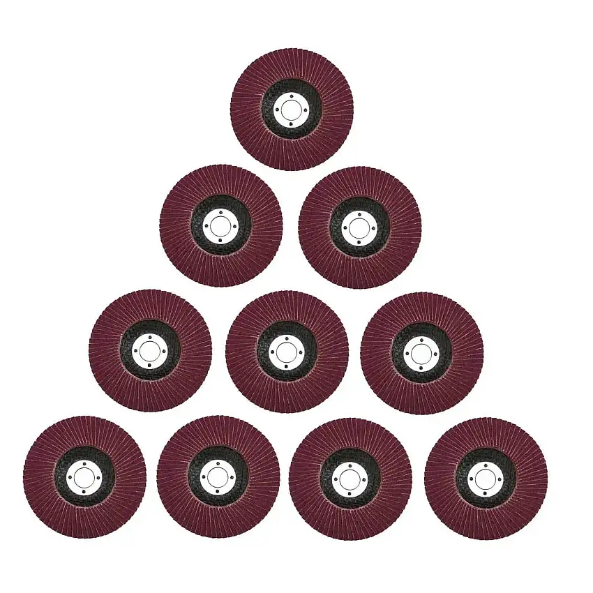 10 X VOCHE® FLAP DISCS 115mm 4.5" SANDING 40 60 80 120 GRIT GRINDING WHEELS