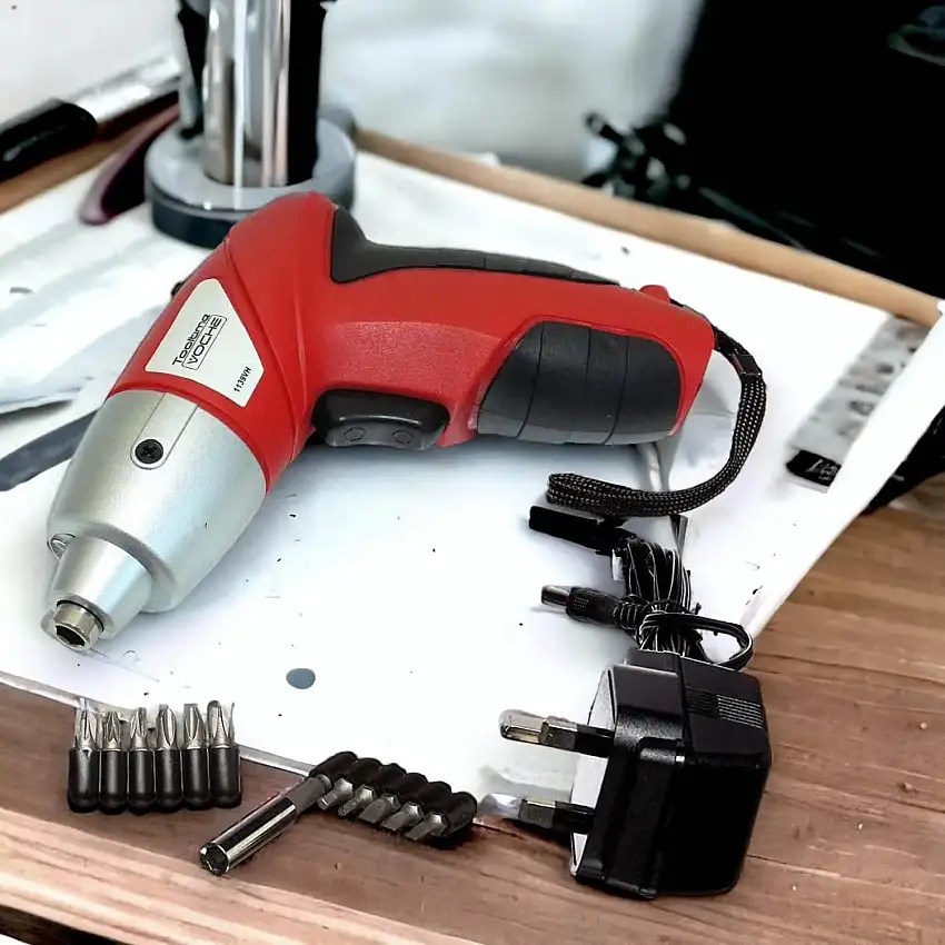 Cordless Rechargeable Electric Screwdriver Kit + 12Pc Bits & Charger - Voche 3.6V