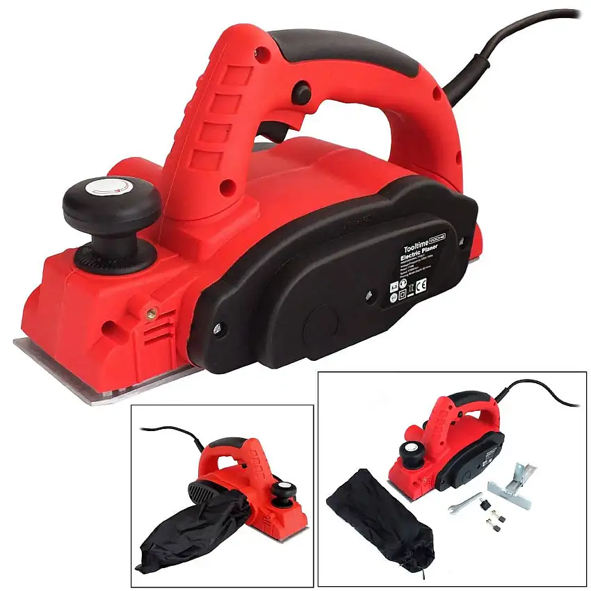 710W Electric Power Planer Wood Plane with Parallel Guide & Dust Bag Voche®