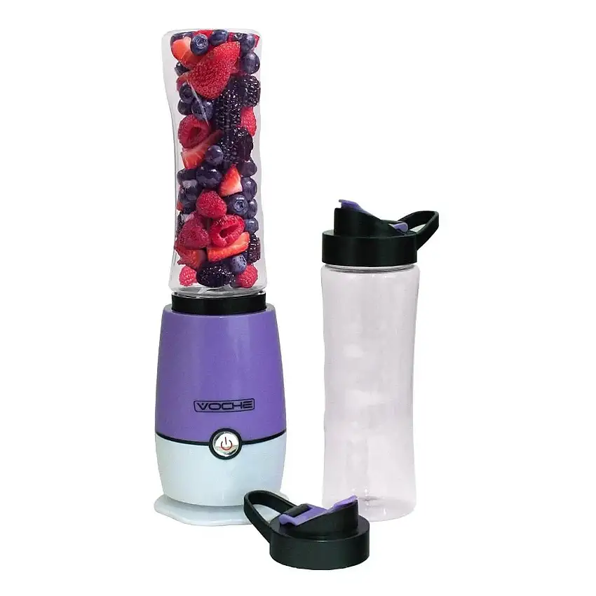 Purple Shake & Take Multi Blender Fruit Smoothie Maker Juicer + 2 Sports Bottles