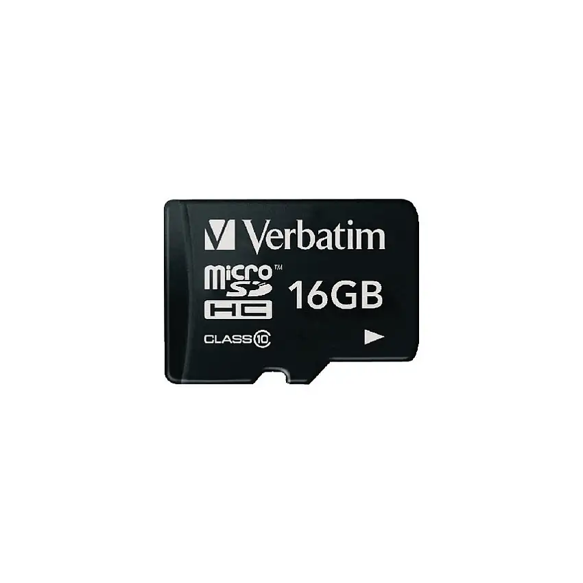 Verbatim 44082 Micro SDHC Memory Card 16GB and Adaptor