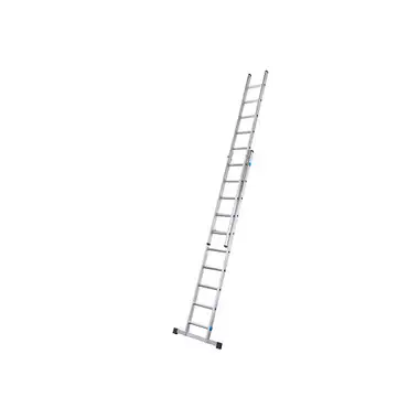 Zarges ZAR44820 Double Extension Ladder with Stabiliser Bar 2-Part D-Rungs 2 x 10