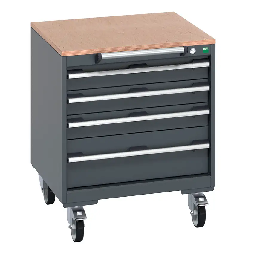 bott 40402143.77V MOBILE CABINET 4 DRAWERS & MULTIPLEX WORK DARK GREY